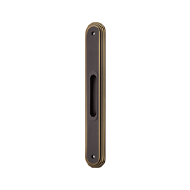 Chic Flush Door Handle On Plate - Bronz